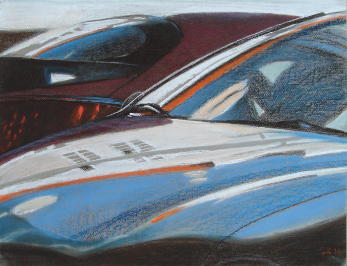 Парковка. 2014. т.б., пастель. 50х65