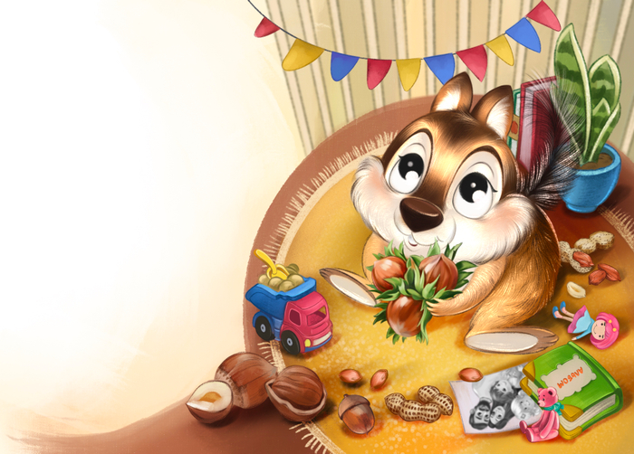 Иллюстрация к книге Анны Илюшиной "Бурундучья поэма"