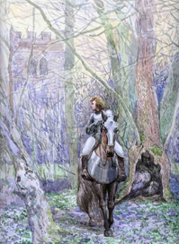 Иллюстрация к сказке Братьев Грим "Рапунцель".