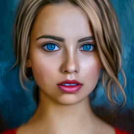 Девушка маслом