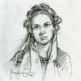 Nikolay Gogol. "Christmas Eve." illustration. Oksana.