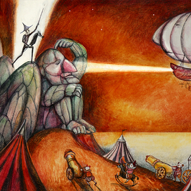 Палец он ко лбу приставил. Думать он себя заставил.