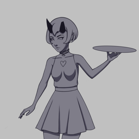 Demon waitress