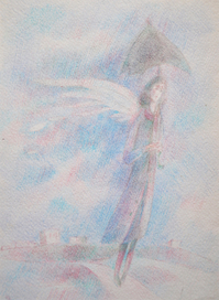 Ангел уходит.