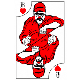 Колода карт "Красны клоун, белый клоун"