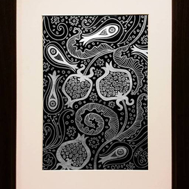 Nar gumush. Silver garnet. Серебряный гранат.