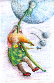 На одуванчике!