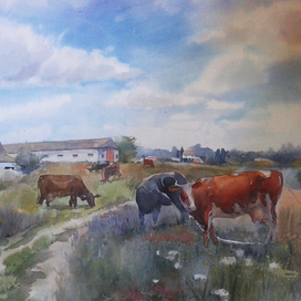 Серия работ "Сельский пейзаж"