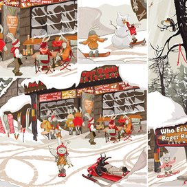 Увеличенные фрагменты разворота для Turtess Holiday