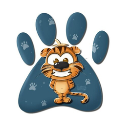 Тигр. Персонаж для детской игры или обучающего пособия