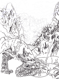 Эскиз к иллюстрации в стиле Валеджио