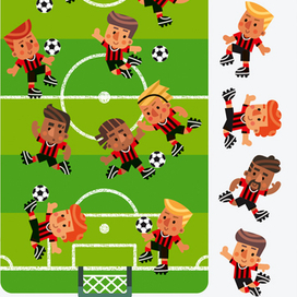 Найди и покажи футболисты тренировка