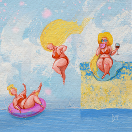 Дивы на пляже 2