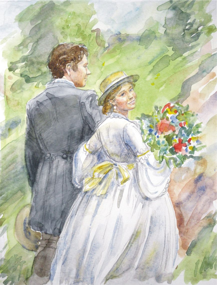 Иллюстрация к повести Луизы Мэй Олкотт "Маленькие женщины замужем"