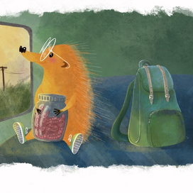 Ежик в поезде