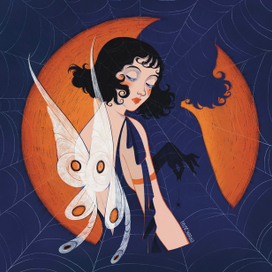 Бабочка в паутине