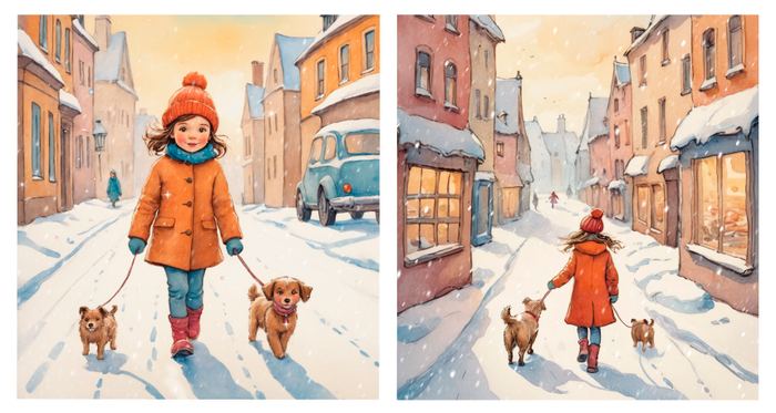 Рис. для стишка-На прогулке...