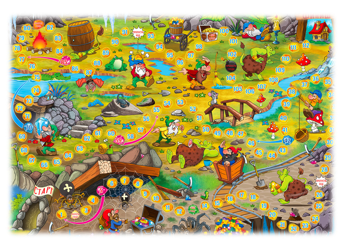 гномы-бродилка. Права принадлежат ООО "Издательство "Учитель"