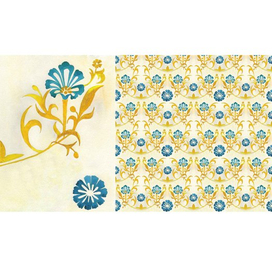 Паттерн "Бирюзовые цветы"