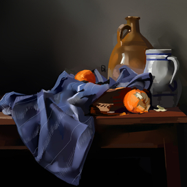 натюрморт с апельсинами 