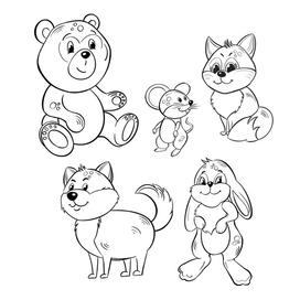 Животные наброски