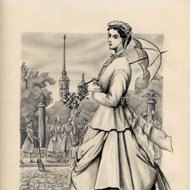 эскизы костюмов и объектов для фото-проекта "Флёр" 