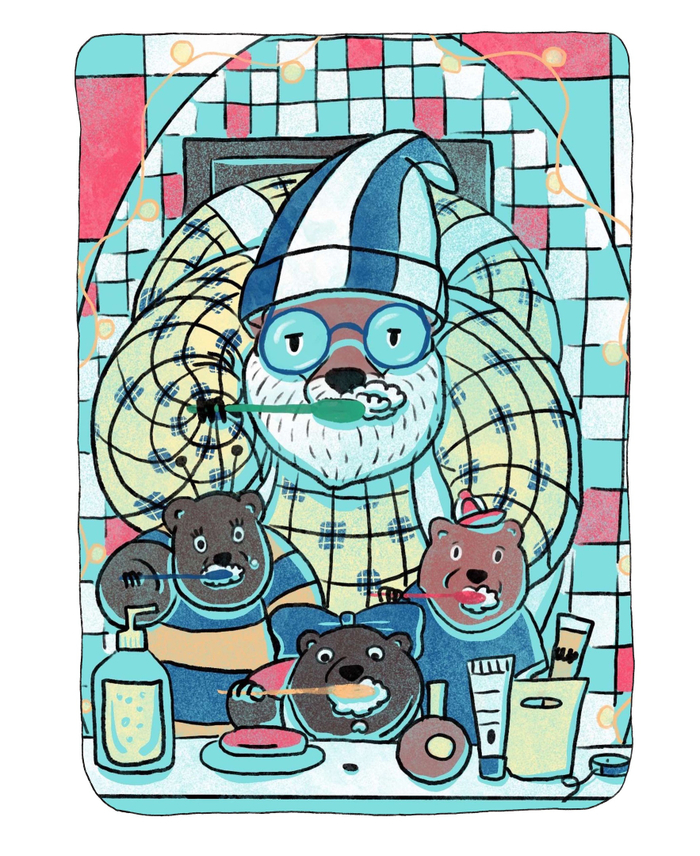 Чистят зубки