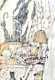 Здесь Она живет.. с Черным котом... И слушает сказки из ветра