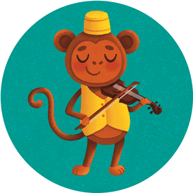 Обезьянка со скрипкой