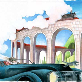 Автомобиль и паровоз