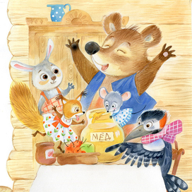 Мишка и мед