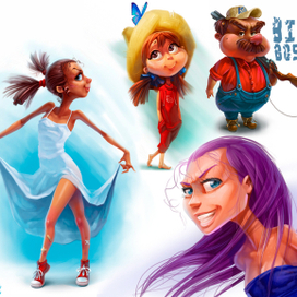 Быстрые скетчи персонажей, поиск: