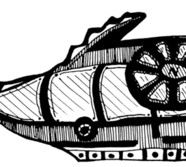 Наутилус. Иллюстрация к книги Ж. Верна " Двадцать тысяч лье под водой" 