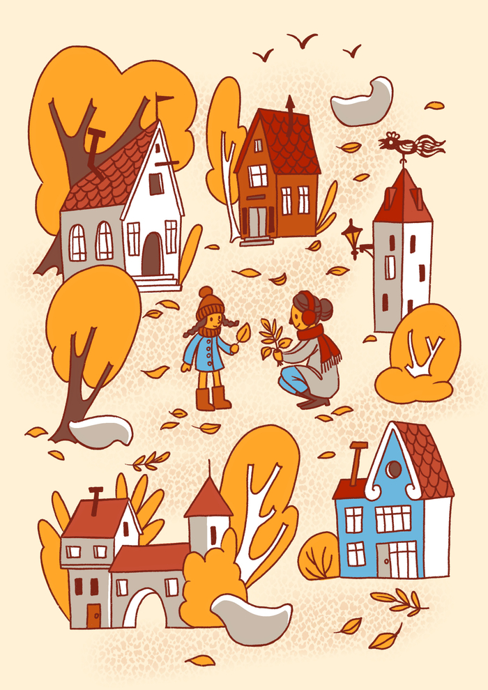 Дудл. Осень в городе