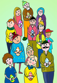 открытка на пасху