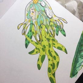 карандаш и маркеры