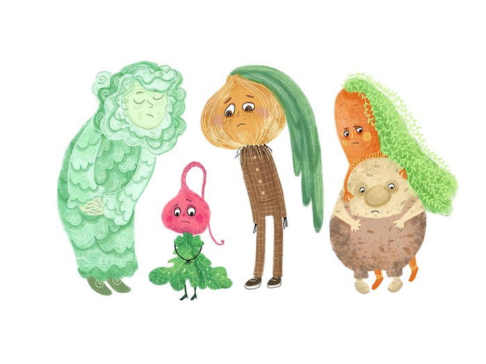 Поникшие овощи