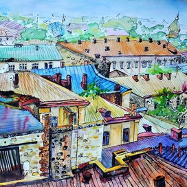 Старые крыши Южной Пальмиры