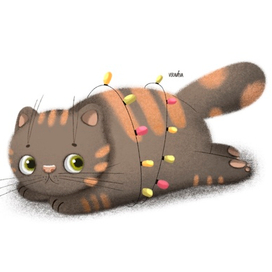 Праздничный котик