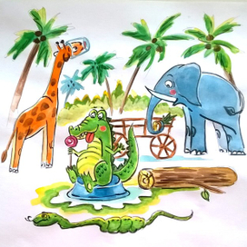 Голоден как слон (версия крокодил)