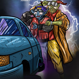 Постер в стиле фильма «Назад в будущее»