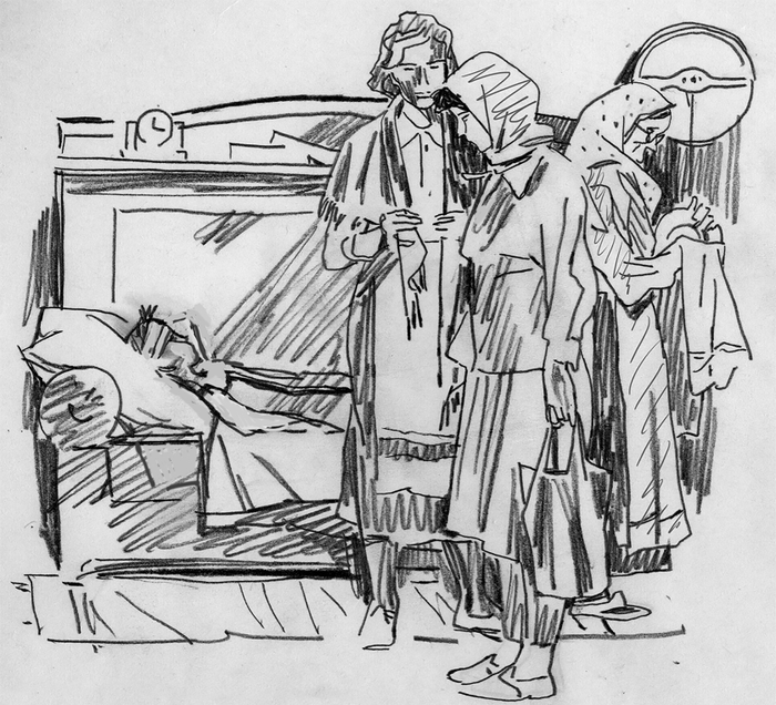 Из "Поиски композиций к иллюстрациям "