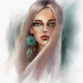 Девушка с серебряными волосами 