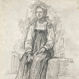 Девушка в старинном костюме Вологодской губернии