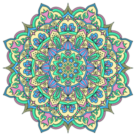 Мандала в стиле бохо.