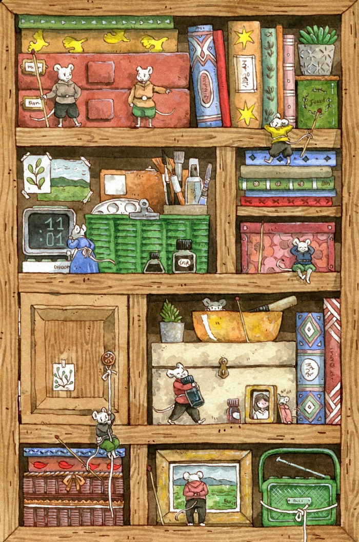 Мышки на полке