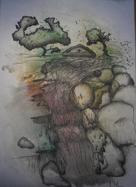 Лесной водопад