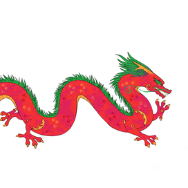 китайский дракон принт