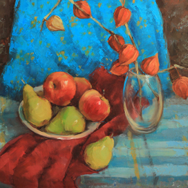 Натюрморт с яблоками.