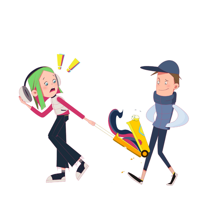 Подростки и желтый чемодан. Персонажи